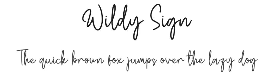 Wildy Sign by Dikas Studio — Script Handwritten Font