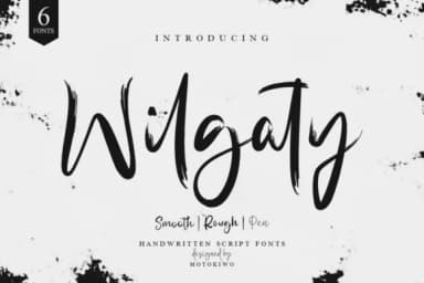 Wilgaty Font by motokiwo — Script Handwritten Font — thumbnail 1
