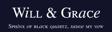 Will & Grace by Harold's Fonts — Sans Serif Font — thumbnail 2