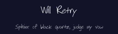 Will Retry by Will Anderson — Script Handwritten Font — thumbnail 2