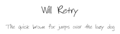 Will Retry by Will Anderson — Script Handwritten Font — thumbnail 1