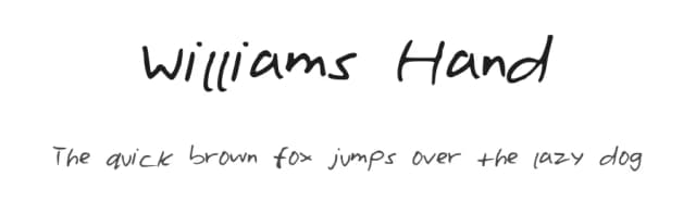 Williams Hand by Meaghan Wong — Script Handwritten Font