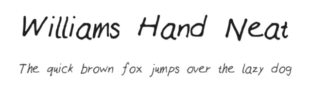 Williams Hand Neat by Meaghan Wong — Script Handwritten Font