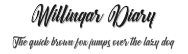 Willingar Diary by Kotak Kuning Studio — Script Handwritten Font — thumbnail 1