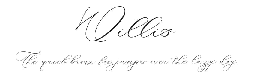 Willis by Four Lines — Script Handwritten Font