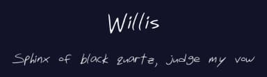 Willis by dis89 — Script Handwritten Font — thumbnail 2