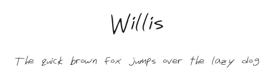 Willis by dis89 — Script Handwritten Font
