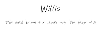 Willis by dis89 — Script Handwritten Font — thumbnail 1