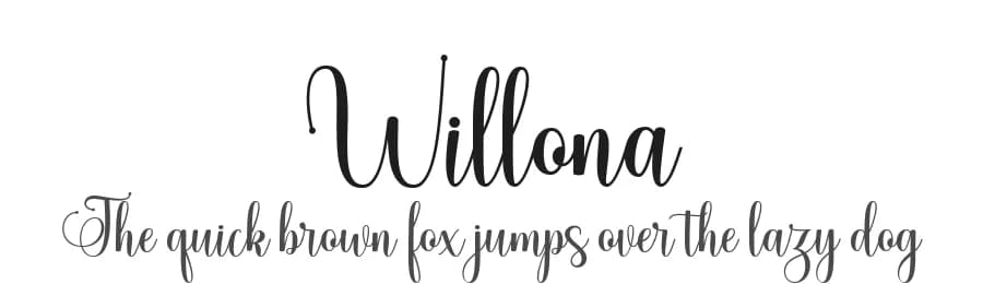 Willona by Nurul Kamal — Script Handwritten Font