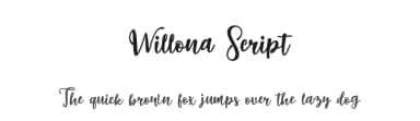 Willona Script by Bandit handmade — Script Handwritten Font — thumbnail 1
