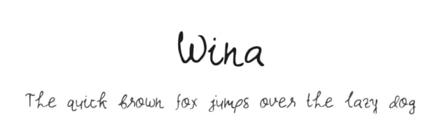 Wina by matafanaku — Script Handwritten Font