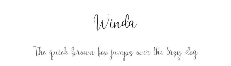 Winda by selawetype — Script Handwritten Font