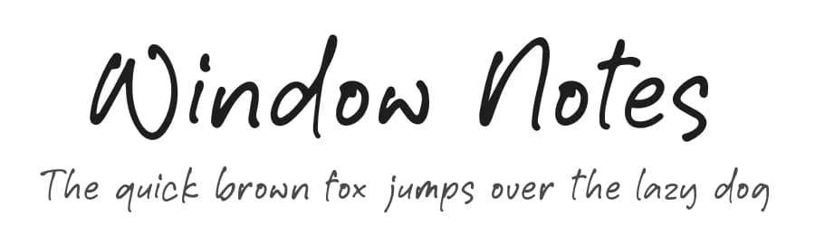 Window Notes by Perspectype Studio - Letterena.com — Script Handwritten Font