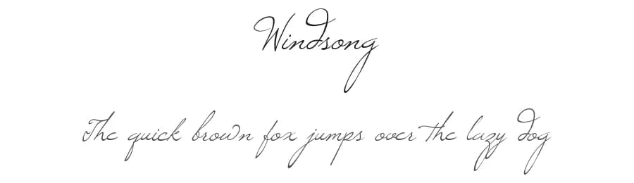 Windsong by Bright Ideas — Script Handwritten Font