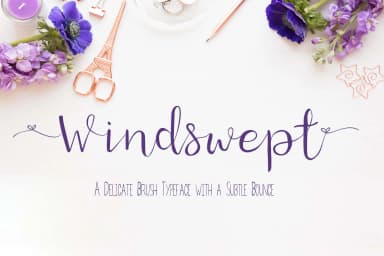 Windswept Font by Kylie Ellway — Script Handwritten Font — thumbnail 1