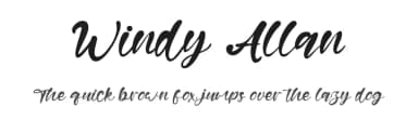 Windy Allan by Kong Font — Script Handwritten Font — thumbnail 1