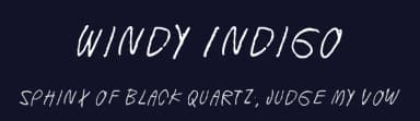 Windy Indigo by Juha Korhonen — Script Handwritten Font — thumbnail 2