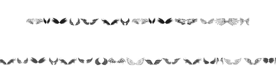 Wings of Wind TFB by zanatlija — Dingbats Font