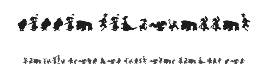 Winnie Silhouettes by Iconian Fonts — Dingbats Font