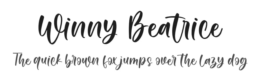Winny Beatrice by Asd Studio — Script Handwritten Font
