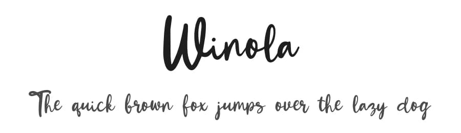 Winola by Typefactoryco — Script Handwritten Font