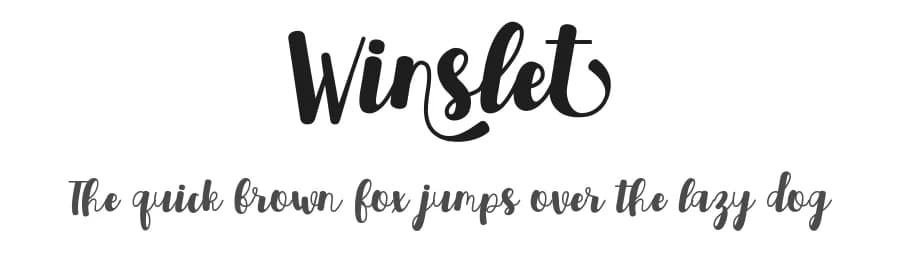 Winslet by PutraCetol Studio — Script Handwritten Font