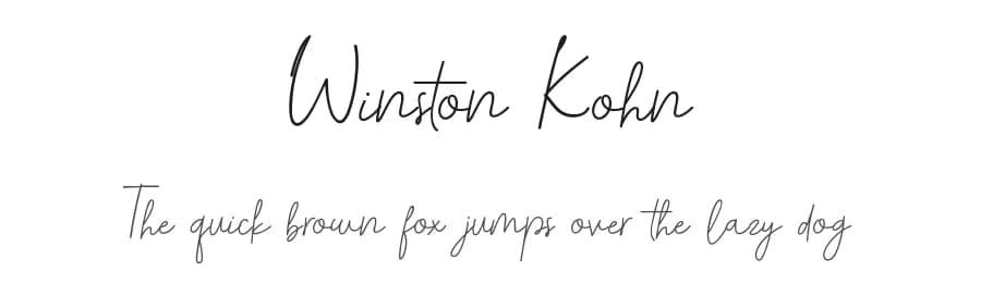 Winston Kohn by UI Creative — Script Handwritten Font