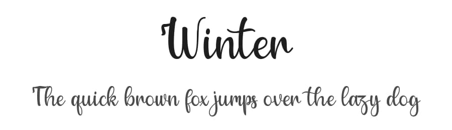 Winter by Fadlilah Studio — Script Handwritten Font
