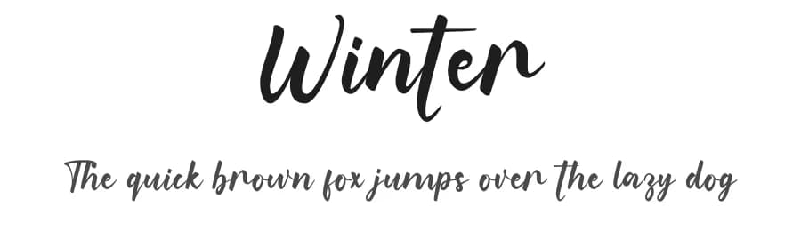 Winter by Graphix Line Studio — Script Handwritten Font