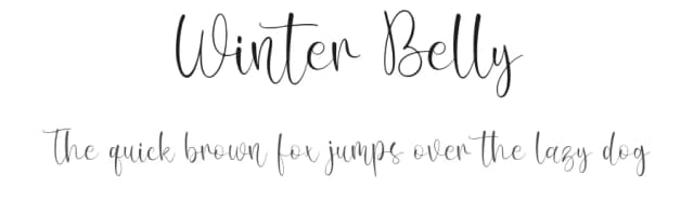 Winter Belly by Forberas Club — Script Handwritten Font