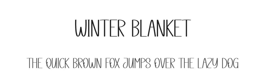 Winter Blanket by Andi Moz — Script Handwritten Font