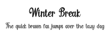 Winter Break by Supersemar Letter — Script Handwritten Font — thumbnail 1