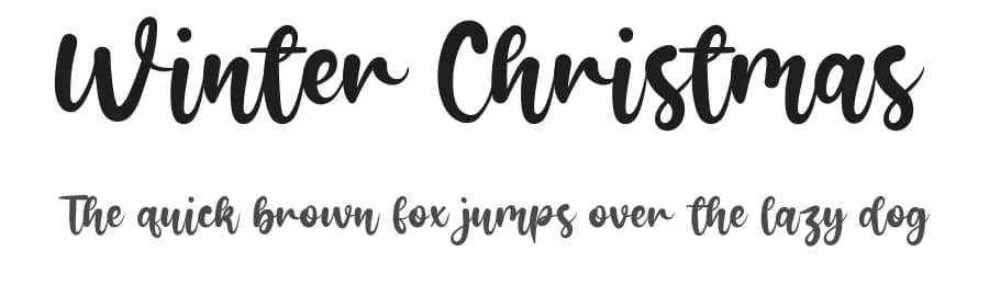 Winter Christmas by Andi Moz — Script Handwritten Font