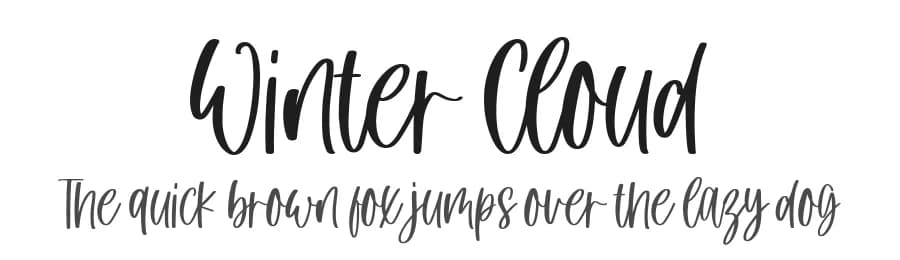Winter Cloud by Fikryal studio — Script Handwritten Font