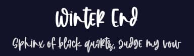 Winter End by Abo Daniel Studio — Script Handwritten Font — thumbnail 2