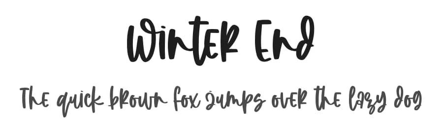 Winter End by Abo Daniel Studio — Script Handwritten Font