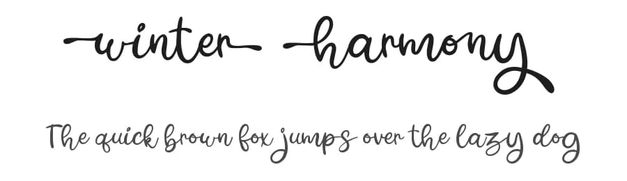Winter Harmony by Attype Studio — Script Handwritten Font