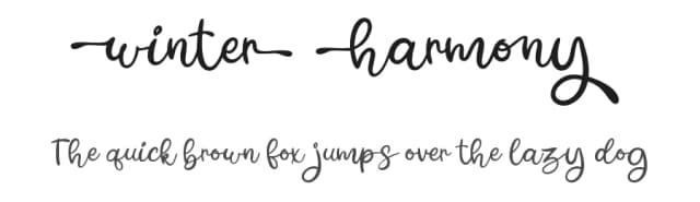 Winter Harmony by Attype Studio — Script Handwritten Font