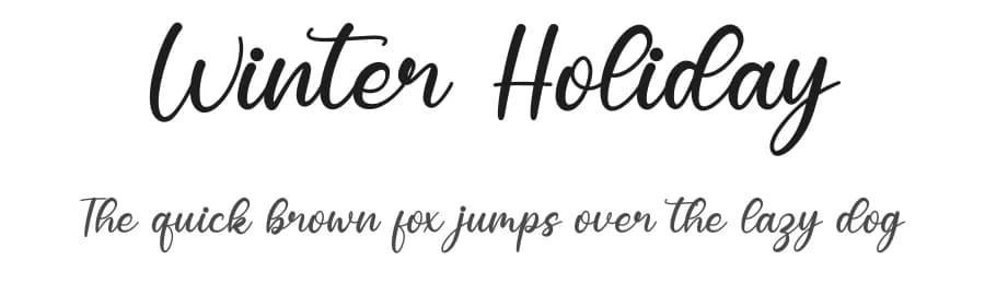 Winter Holiday by Nirmala Creative — Script Handwritten Font