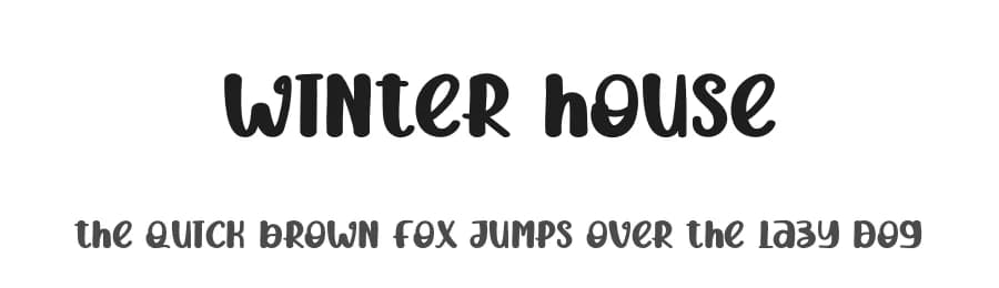 Winter House by Andi Moz — Script Handwritten Font
