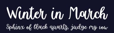 Winter in March by Misti's Fonts — Script Handwritten Font — thumbnail 2