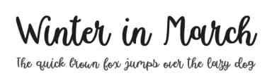 Winter in March by Misti's Fonts — Script Handwritten Font — thumbnail 1