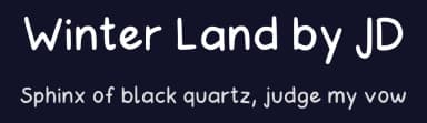 Winter Land by JD by Julia Diebold — Script Handwritten Font — thumbnail 2