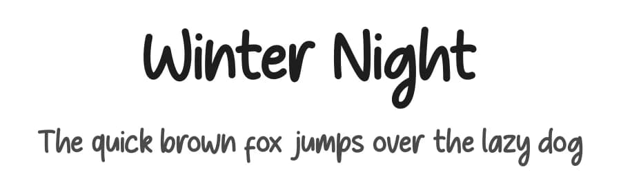Winter Night by Alvaro Ariel — Script Handwritten Font