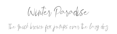 Winter Paradise by Wellscript Studio — Script Handwritten Font — thumbnail 1