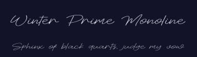 Winter Prime Monoline by Khurasan — Script Handwritten Font — thumbnail 2