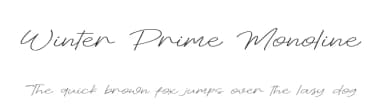 Winter Prime Monoline by Khurasan — Script Handwritten Font — thumbnail 1