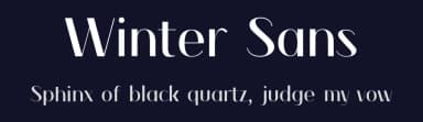 Winter Sans by Geronimo Font Studios — Sans Serif Font — thumbnail 2