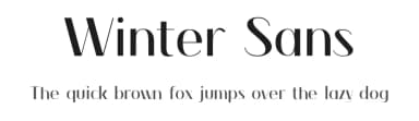 Winter Sans by Geronimo Font Studios — Sans Serif Font — thumbnail 1