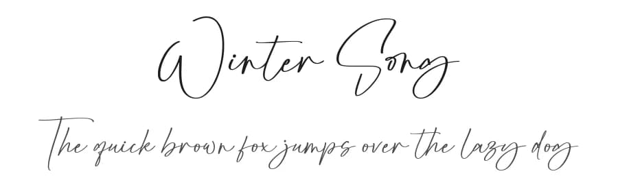 Winter Song by Moove Studio — Script Handwritten Font
